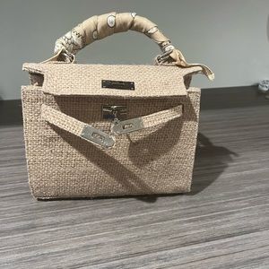 DLD Bag Kelly Ville Bandana Bag in Beige with Removable Strap Worn Once!